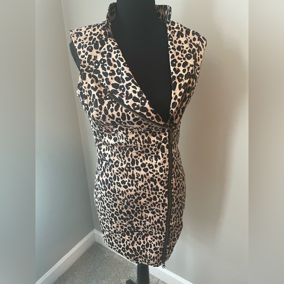 Medium Twenty One Leopard Print Zipper Dress - Picture 1 of 13